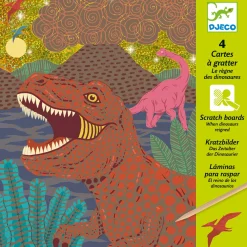 Djeco Wydrapywanka dla dzieci - - Dinozaury, 4 szt. > Wydrapywanki