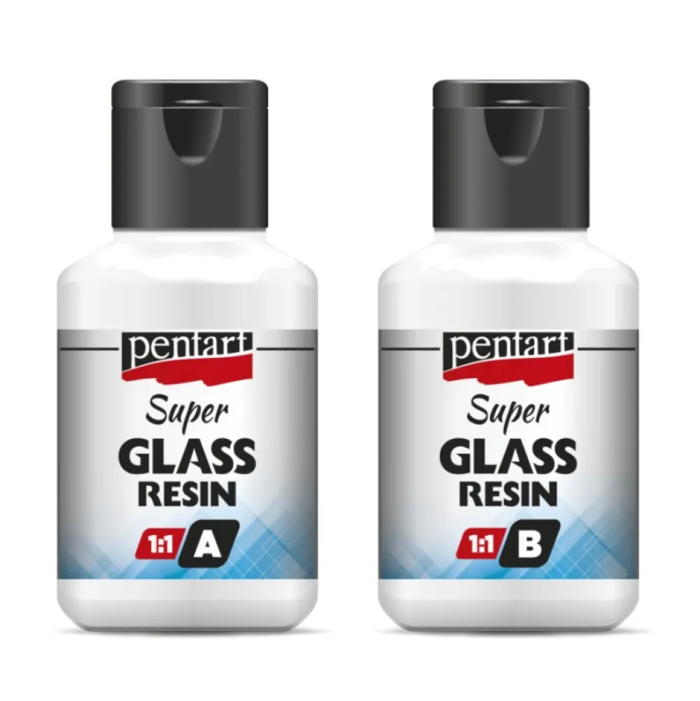 Pentart Żywica epoksydowa Super Glass Resin 1:1 - - krystaliczna, 2 x 40 ml