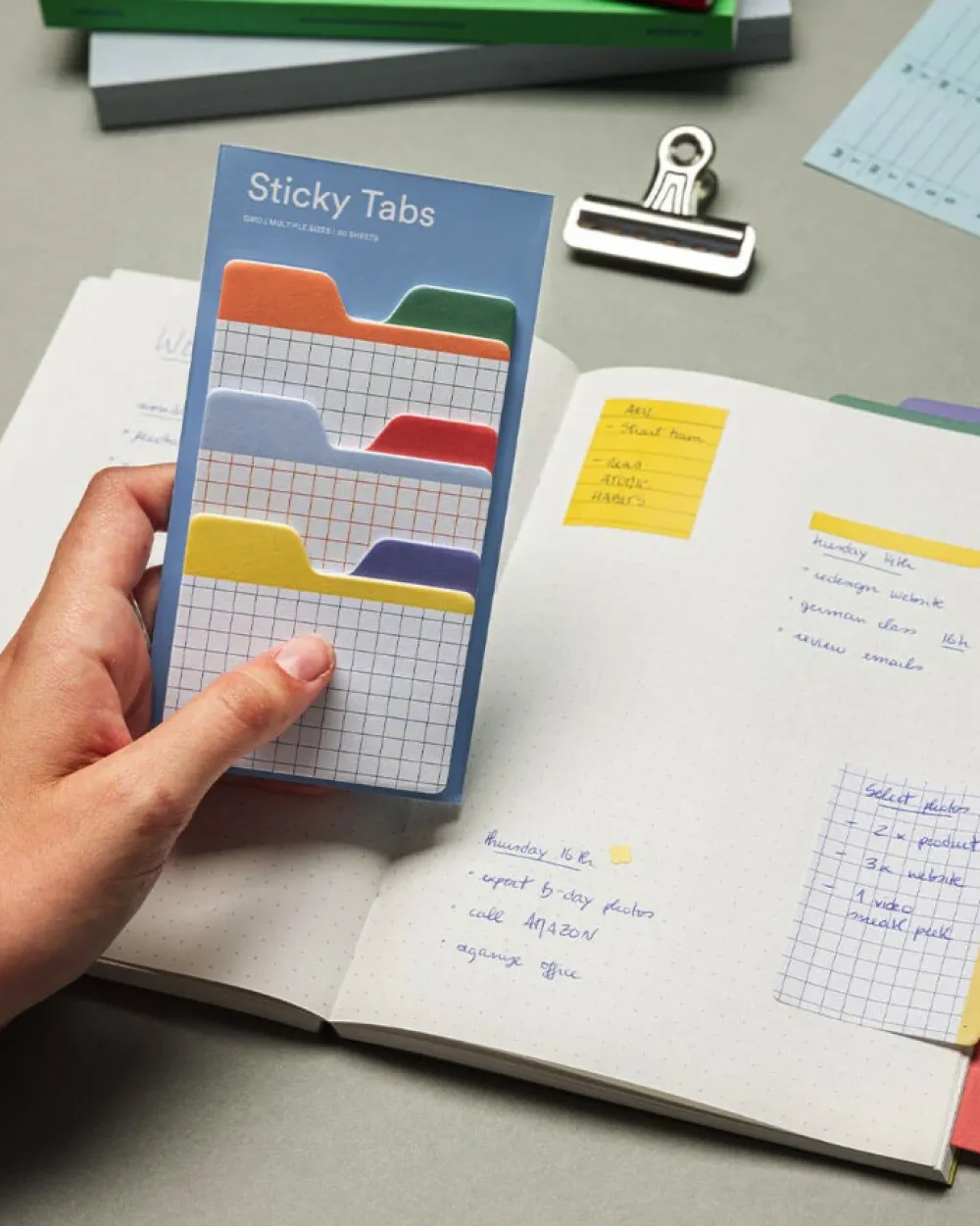 Mishmash Zakładki samoprzylepne w kratkę Sticky Tabs - - 90 szt. > Karteczki Samoprzylepne