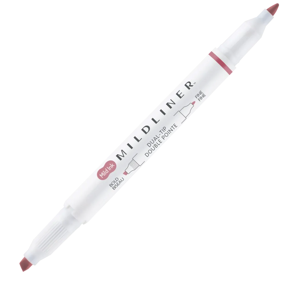 Zebra Zakreślacz dwustronny Mildliner - - Smoke Red