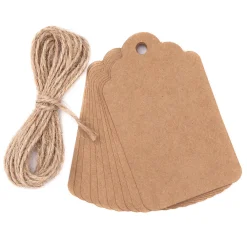 dpCraft Zawieszki prezentowe ze sznurkiem Szyld - kraft, 12 szt. > Papier I Zawieszki Do Prezentów