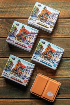Roman Szmal Zestaw akwareli Aquarius w półkostkach Mini Urban Sketchers - - Pink, 8 kolorów > Farby Akwarelowe