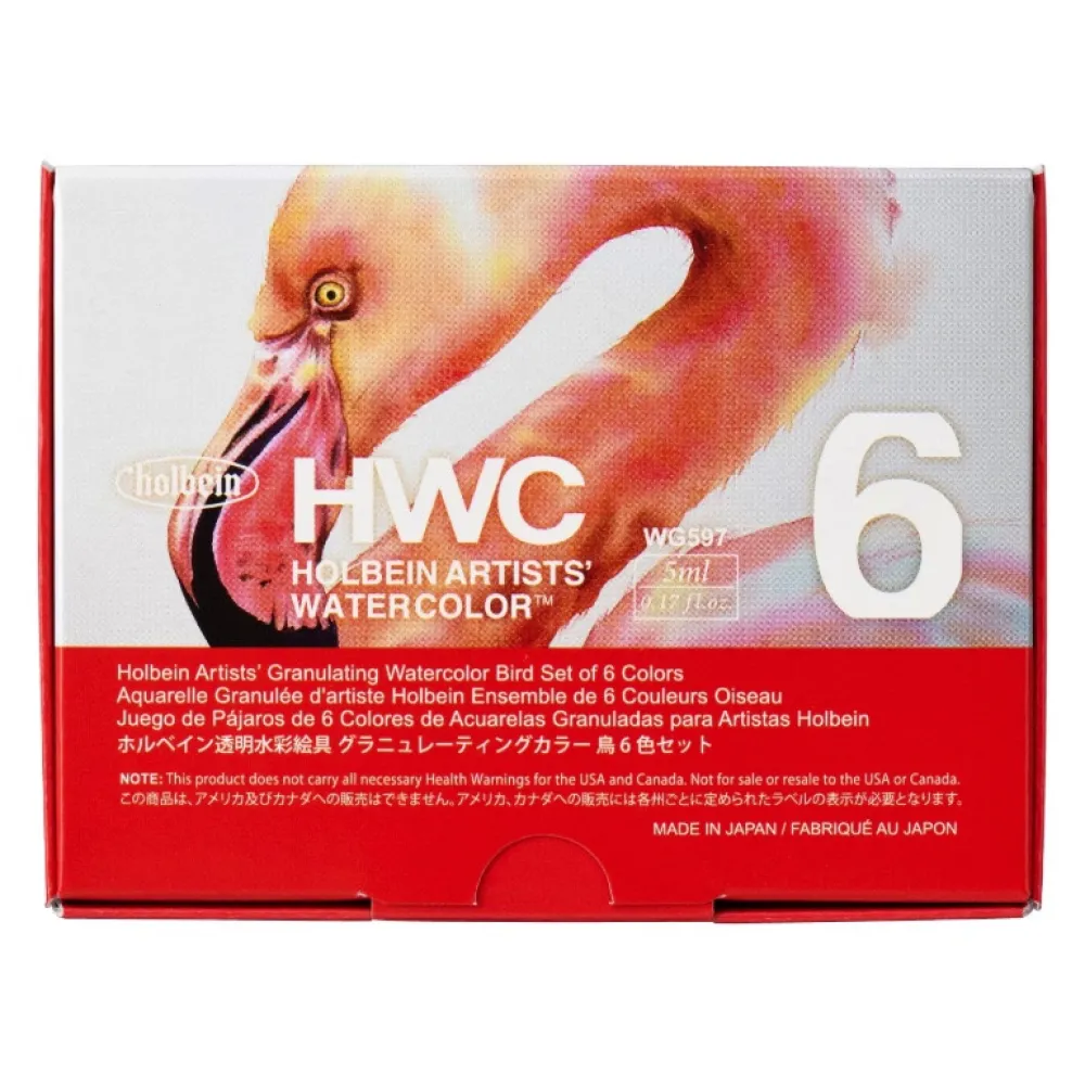 Holbein Zestaw akwareli Artists’ Watercolor Granulating Flower - - 6 x 5 ml > Farby Akwarelowe