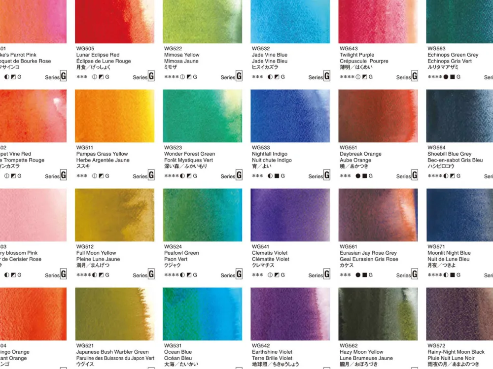 Holbein Zestaw akwareli Artists’ Watercolor Granulating Flower - - 6 x 5 ml > Farby Akwarelowe