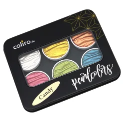 Finetec Zestaw akwareli, Candy - Coliro Pearl Colors - 6 kolorów