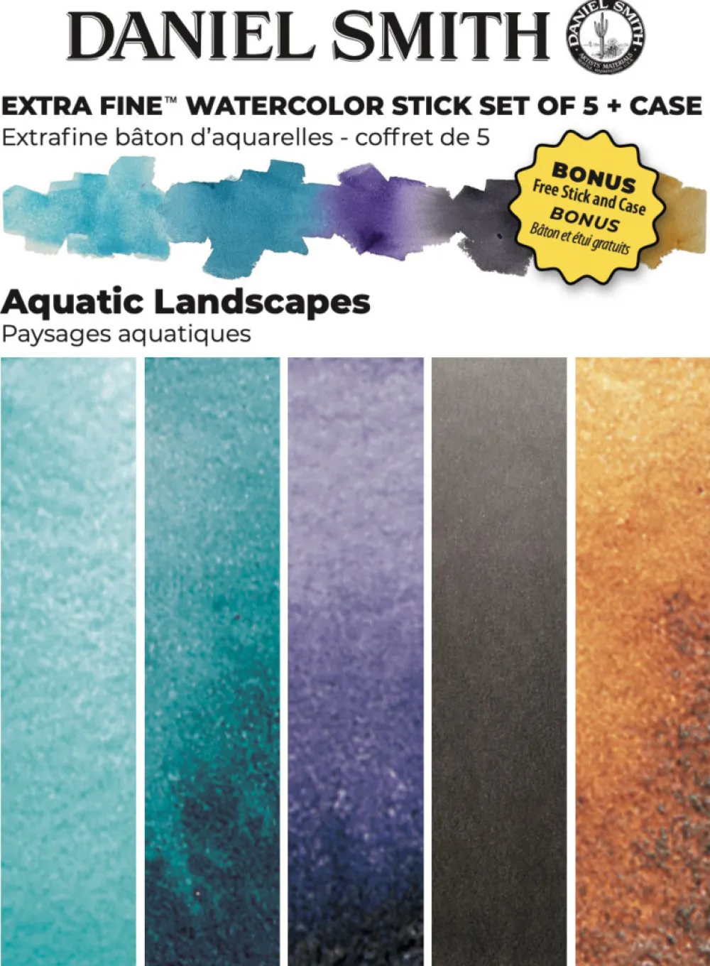 Daniel Smith Zestaw akwareli Extra Fine Aquatic Landscapes w sztyfcie + Bonus - - 5 szt. > Farby Akwarelowe