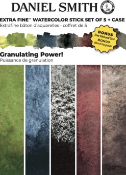 Daniel Smith Zestaw akwareli Extra Fine Granulating Power w sztyfcie + Bonus - - 5 szt. > Farby Akwarelowe