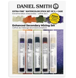 Daniel Smith Zestaw akwareli Extra Fine w sztyfcie Enhanced Secondary w etui - - 5 szt.