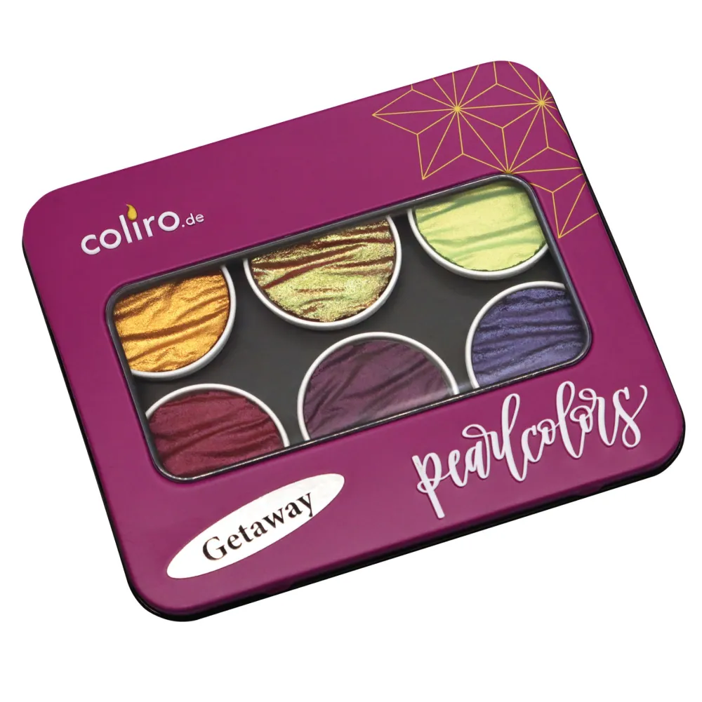 Finetec Zestaw akwareli Getaway - Coliro Pearl Colors - 6 kolorów