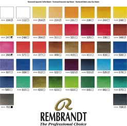 Rembrandt Zestaw akwareli Master w półkostkach - - 42 kolory