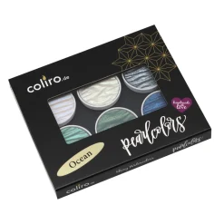 Finetec Zestaw akwareli, Ocean - Coliro Pearl Colors - 6 kolorów > Farby Do Kaligrafii|Farby Akwarelowe