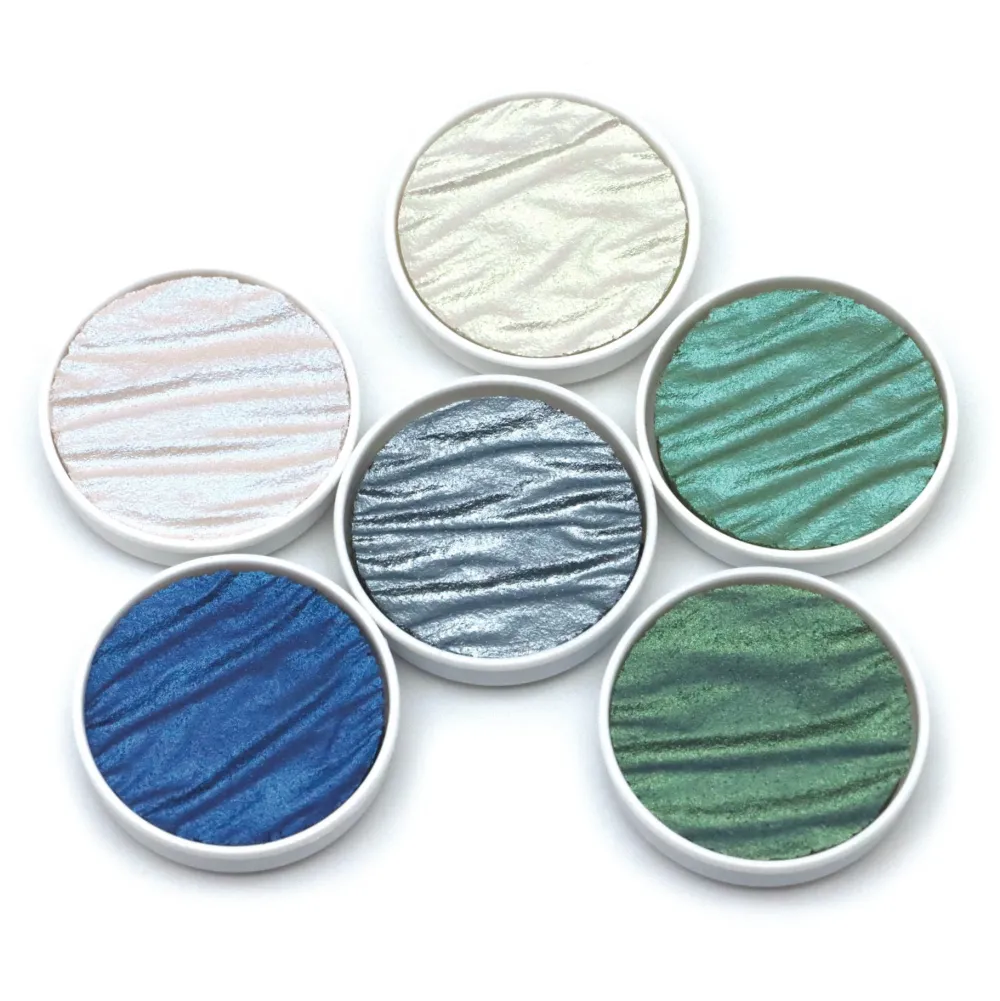 Finetec Zestaw akwareli, Ocean - Coliro Pearl Colors - 6 kolorów > Farby Do Kaligrafii|Farby Akwarelowe