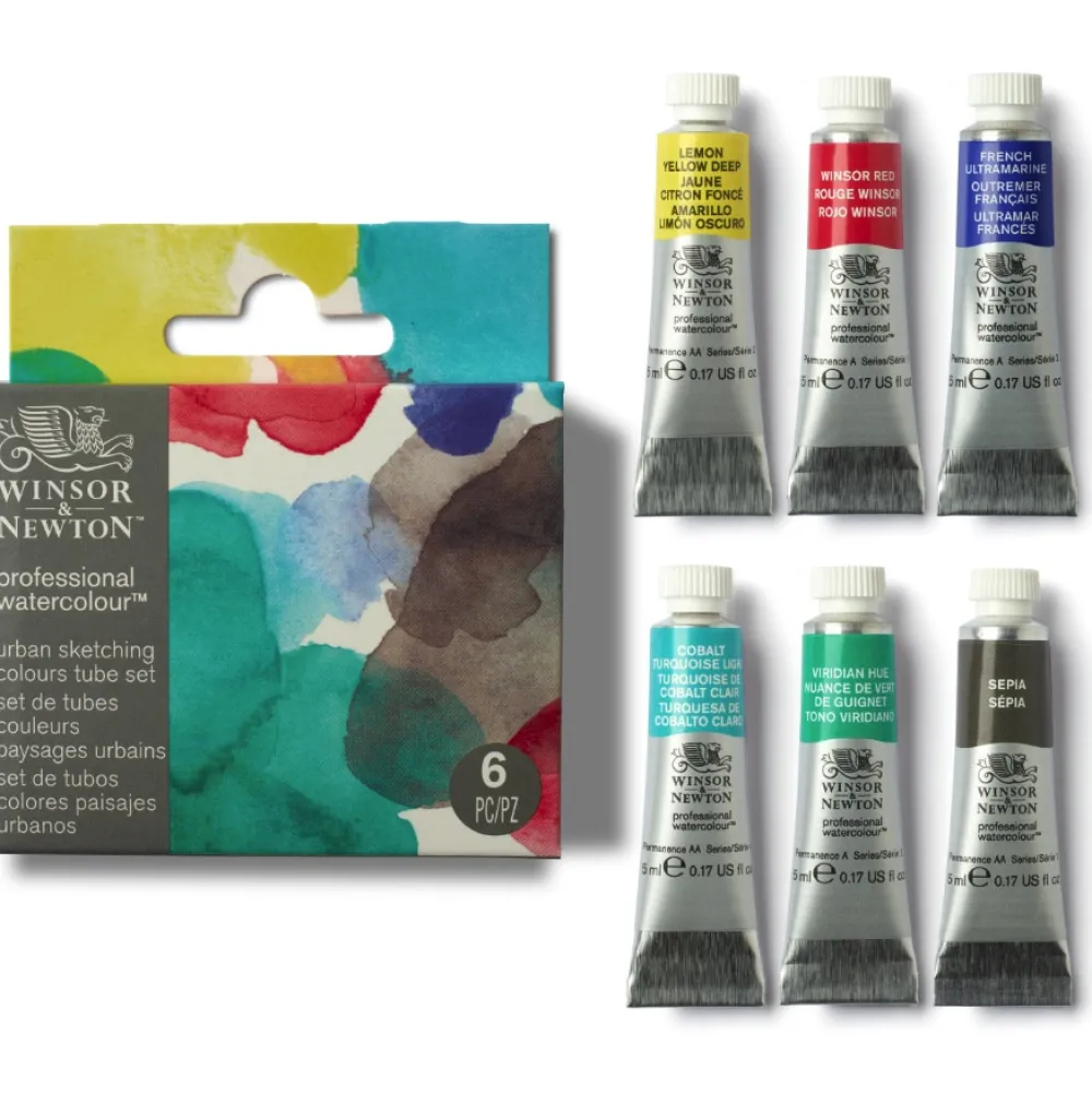 Winsor & Newton Zestaw akwareli Professional Mindful - - 6 x 5 ml > Farby Akwarelowe