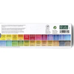 Winsor & Newton Zestaw akwareli Professional w półkostkach - - 24 szt.