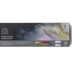Winsor & Newton Zestaw akwareli Professional w półkostkach - - 24 szt.