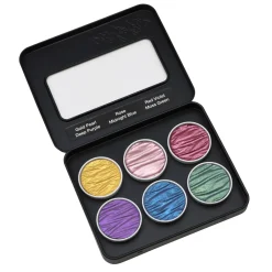Finetec Zestaw akwareli, Rainbow - Coliro Pearl Colors - 6 kolorów