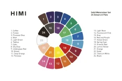 HIMI Zestaw akwareli Solid - - 24 szt.