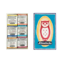 Schmincke Zestaw akwareli w półkostkach Horadam Aquarell Printed Matchbox - - 6 szt.