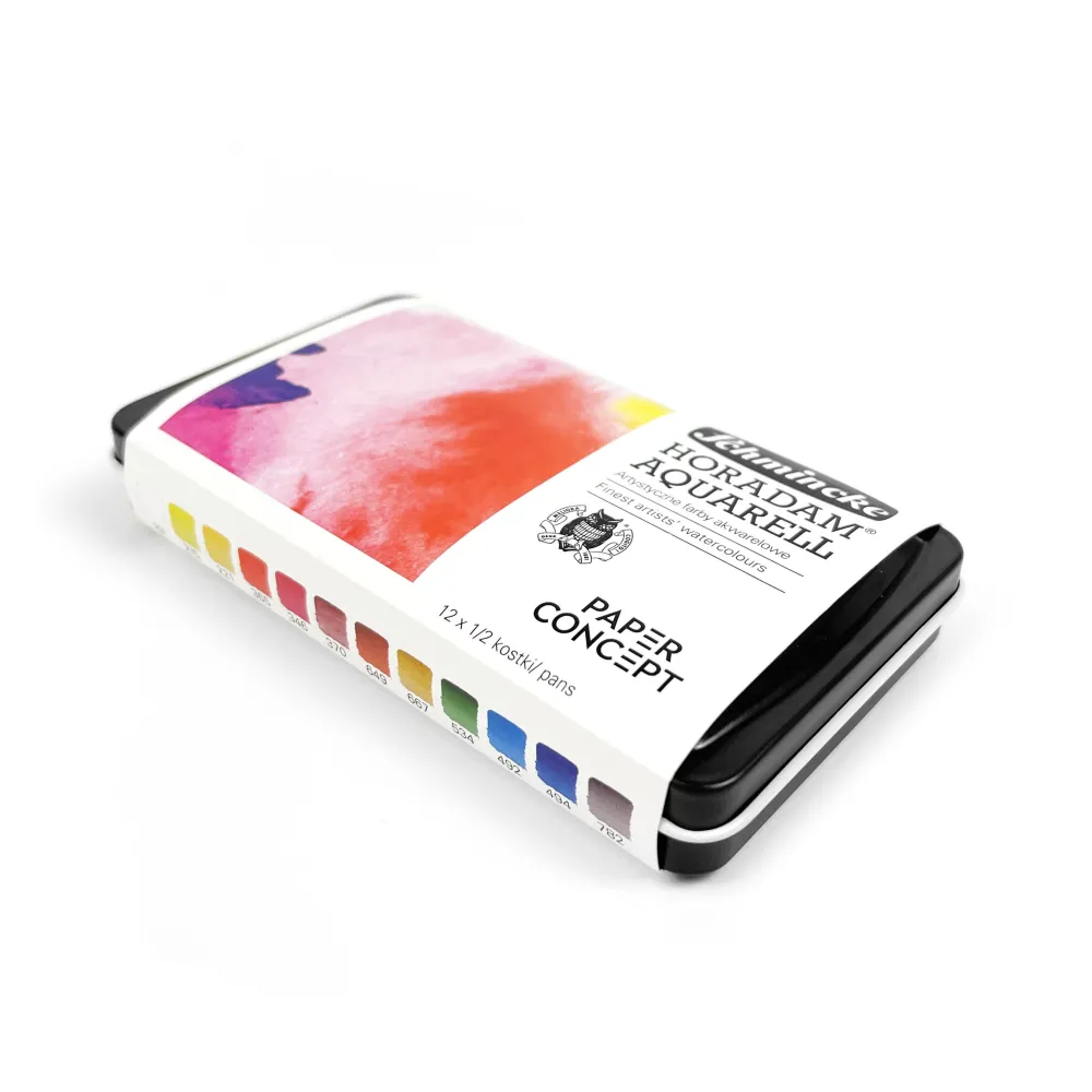 Schmincke Zestaw akwareli w półkostkach Horadam Aquarell - x PaperConcept - 12 szt.