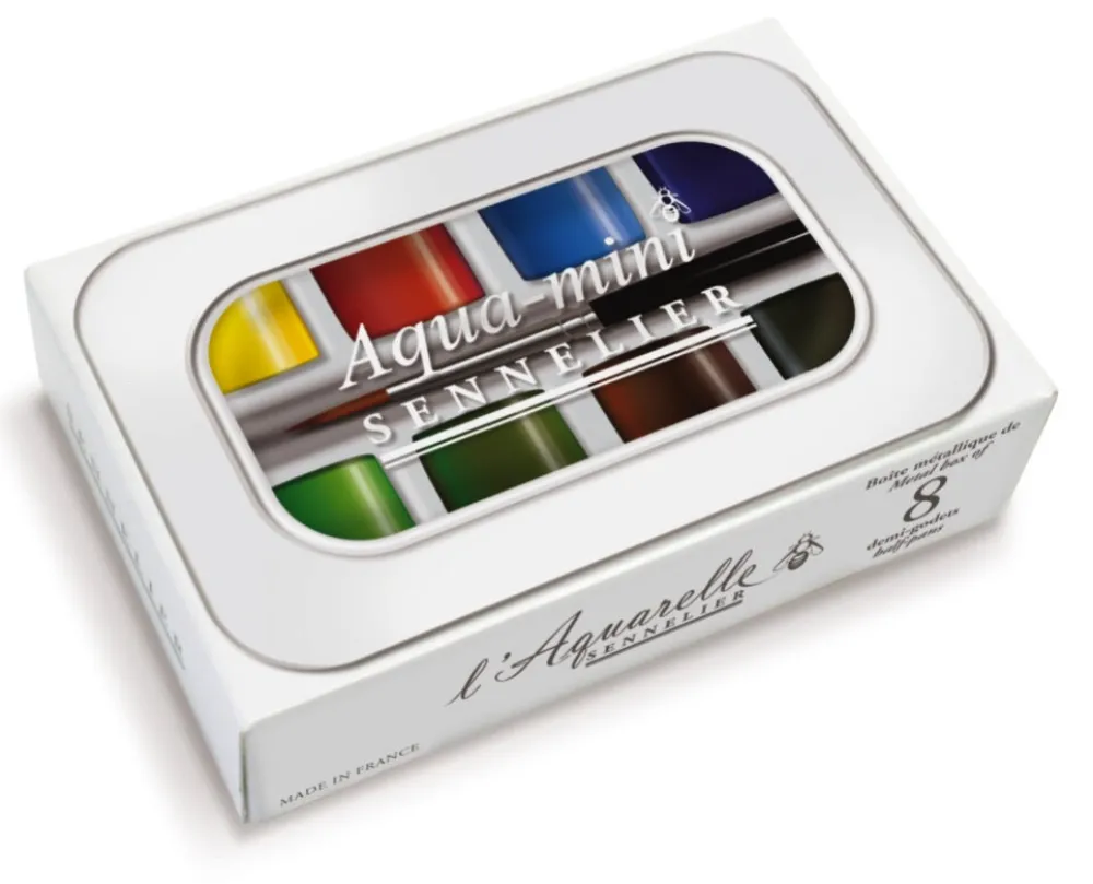 Sennelier Zestaw akwareli w półkostkach l'Aquarelle Aqua-mini - - 8 szt.
