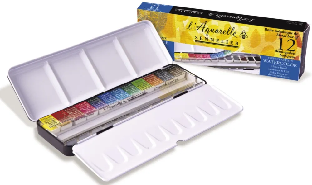 Sennelier Zestaw akwareli w półkostkach l'Aquarelle - - 12 szt.