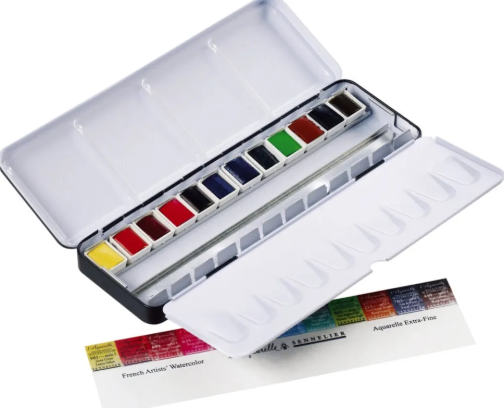 Sennelier Zestaw akwareli w półkostkach l'Aquarelle - - 12 szt.