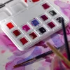 Van Gogh Zestaw akwareli w półkostkach Pocket Box Pinks & Violets - - 12 kolorów
