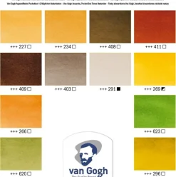 Van Gogh Zestaw akwareli w półkostkach Pocket Box Shades of Nature - - 12 kolorów ><noscript><img width=