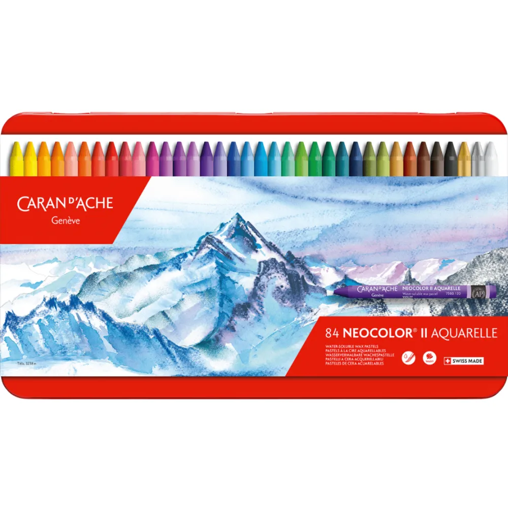 Caran d'Ache Zestaw akwarelowych pasteli Neocolor II - - 84 kolory