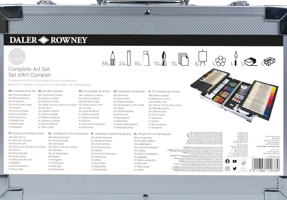 Daler Rowney Zestaw artystyczny Complete Art Set w walizce - - 122 szt.
