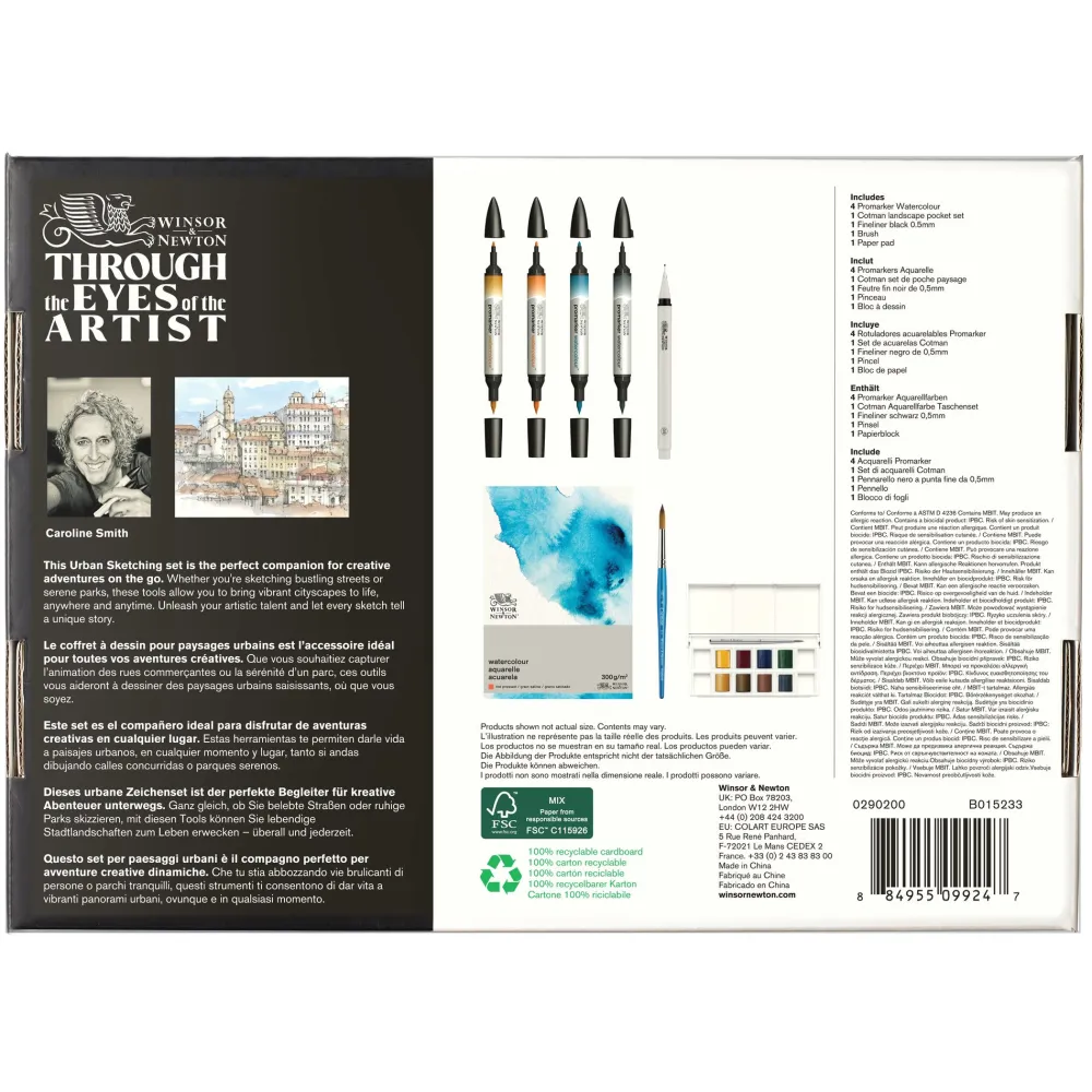 Winsor & Newton Zestaw artystyczny Mixed Media Urban Sketching - - 16 pcs