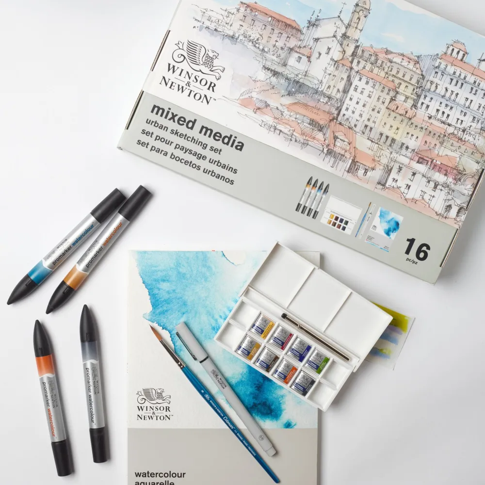 Winsor & Newton Zestaw artystyczny Mixed Media Urban Sketching - - 16 pcs