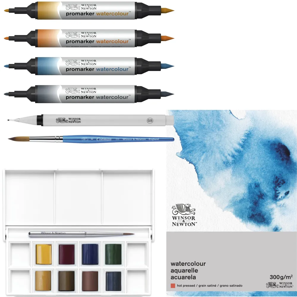 Winsor & Newton Zestaw artystyczny Mixed Media Urban Sketching - - 16 pcs