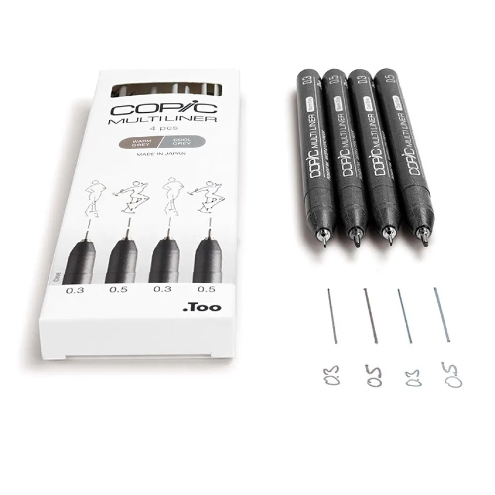 Copic Zestaw cienkopisów Multiliner - Grays 4 szt.