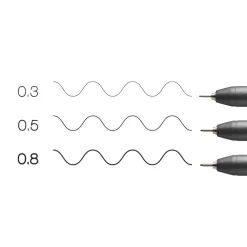 Copic Zestaw cienkopisów Multiliner Medium - Black 3 szt.