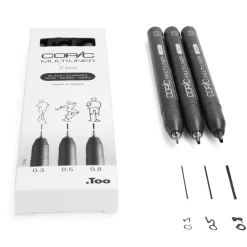 Copic Zestaw cienkopisów Multiliner Medium - Black 3 szt.