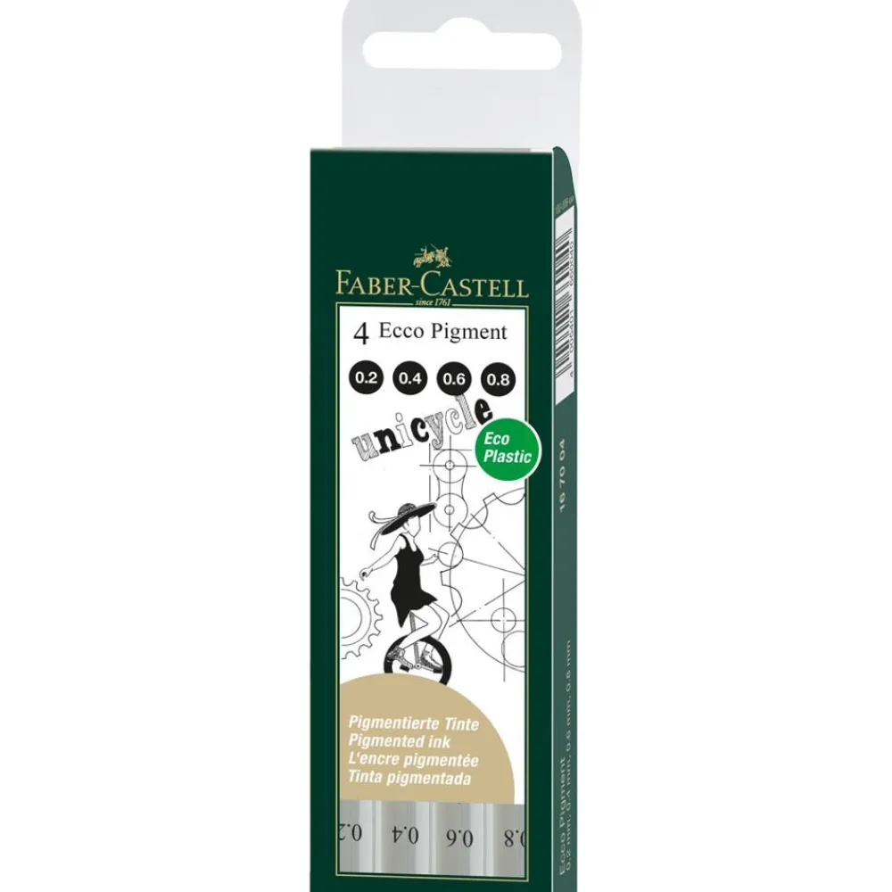 Faber-Castell Zestaw cienkopisów Ecco Pigment - - 4 szt. > Cienkopisy
