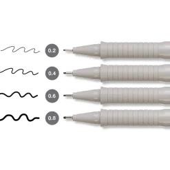 Faber-Castell Zestaw cienkopisów Ecco Pigment - - 4 szt. ><noscript><img width=