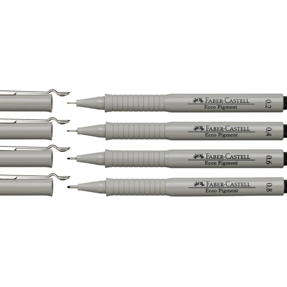 Faber-Castell Zestaw cienkopisów Ecco Pigment - - 4 szt. > Cienkopisy