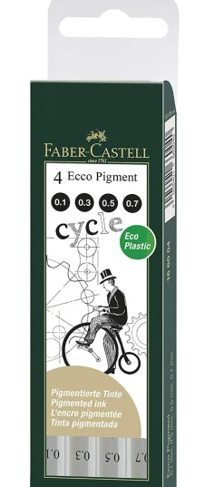 Faber-Castell Zestaw cienkopisów Ecco Pigment - - 4 szt.