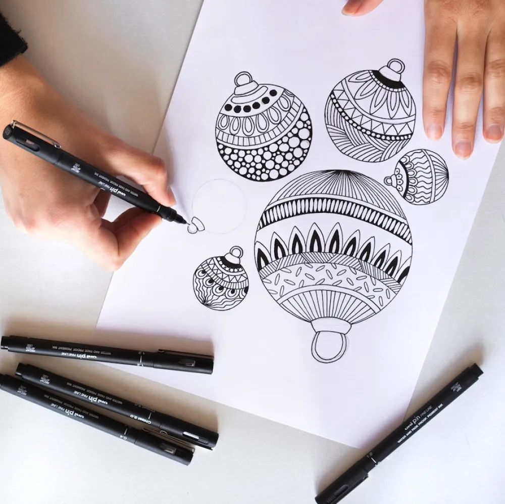 Uni Zestaw cienkopisów kreślarskich Pin 200 Lettering - - 5 szt.