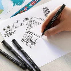 Uni Zestaw cienkopisów kreślarskich Pin 200 Lettering - - 5 szt.