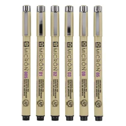 Sakura Zestaw cienkopisów Pigma Micron - - czarne, 3 szt. > Markery, Brushpeny I Pisaki