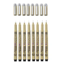 Sakura Zestaw cienkopisów Pigma Micron - - czarne, 8 szt. ><noscript><img width=