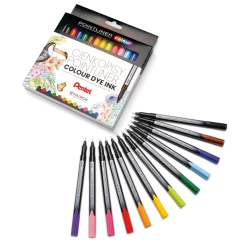 Pentel Zestaw cienkopisów Pointliner Colour 0,4 mm - - 12 szt.