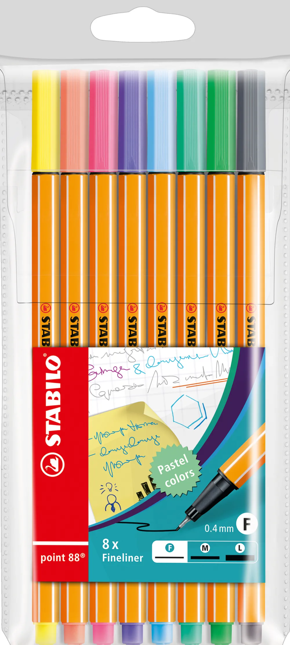Stabilo Zestaw cienkopisów Point 88 - - pastelowe, 8 kolorów > Markery, Brushpeny I Pisaki
