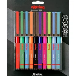 Rotring Zestaw cienkopisów - - 0,4 mm, 10 kolorów > Cienkopisy