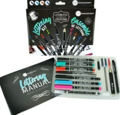 Manuscript Zestaw do kaligrafii i letteringu z książką - - Lettering Kit