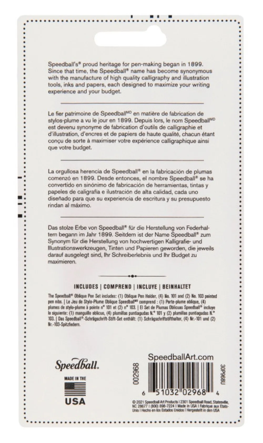 Speedball Zestaw do kaligrafii Oblique - - 7 szt.