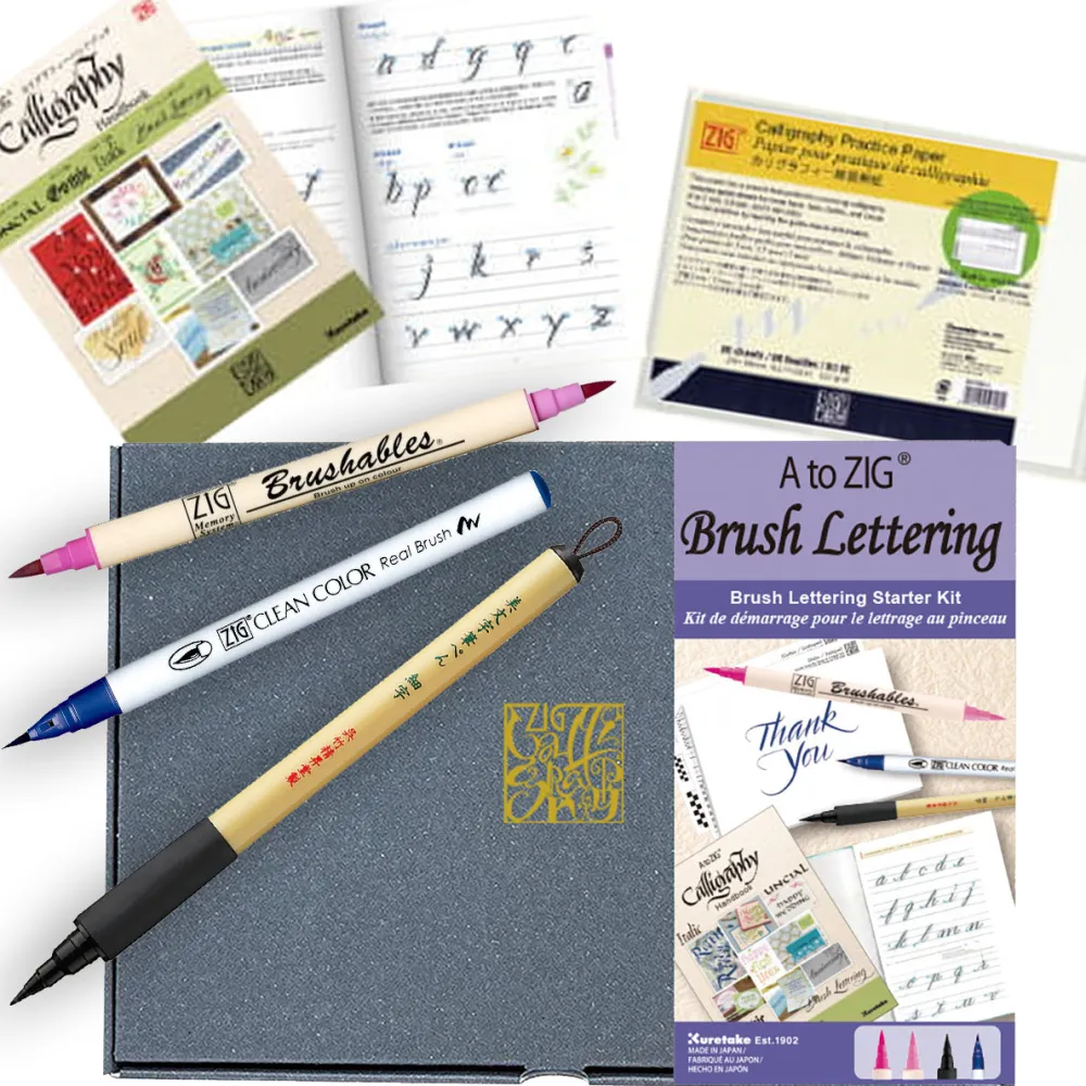 Kuretake Zestaw do kaligrafii Zig Brush Lettering Starter Set - - 5 szt. > Zestawy Do Kaligrafii